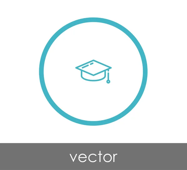 Ícone de boné de graduação — Vetor de Stock