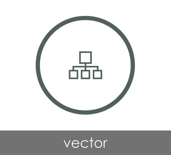 Ilustración del icono jerárquico — Vector de stock