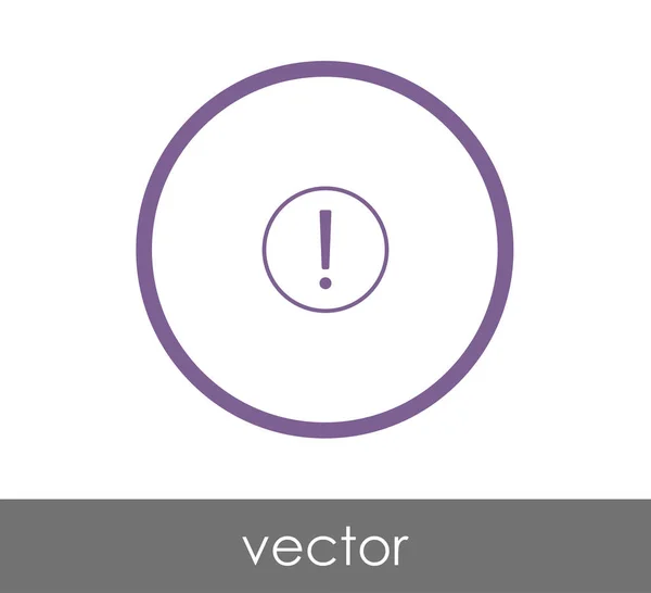 Icono de signo de exclamación — Vector de stock