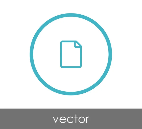 Documento icono plano — Vector de stock