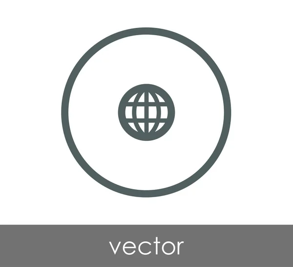 Icono web de tierra — Archivo Imágenes Vectoriales