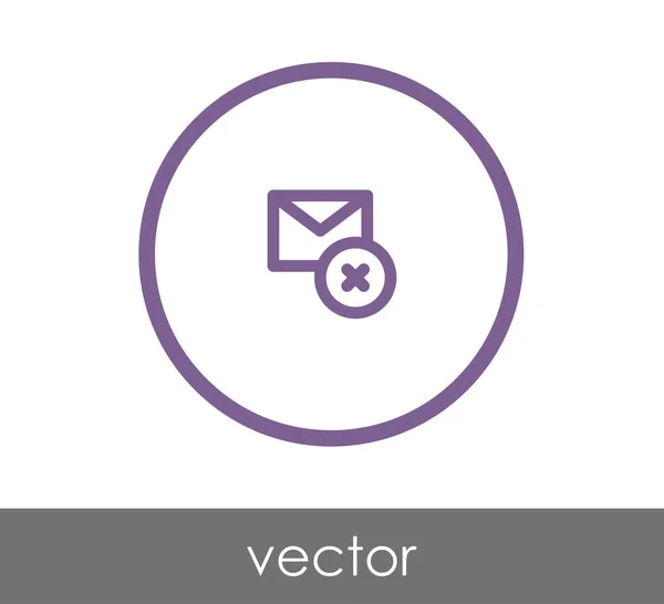 E-Mail-Symbol löschen — Stockvektor