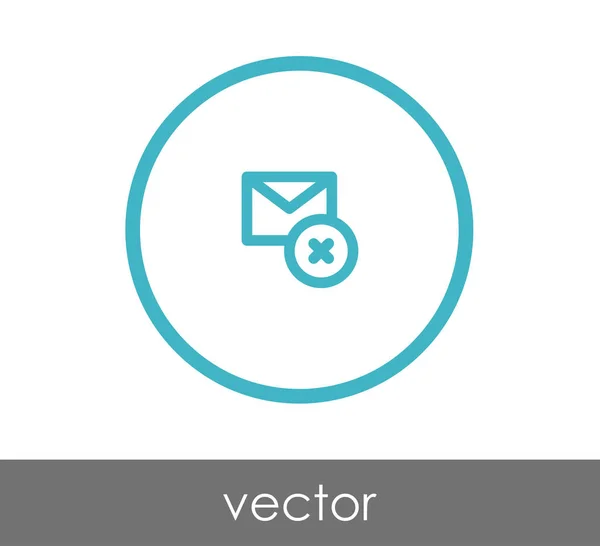 Eliminar icono de correo electrónico — Archivo Imágenes Vectoriales