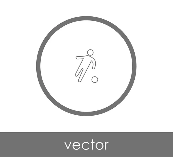 Icono jugador de fútbol — Vector de stock