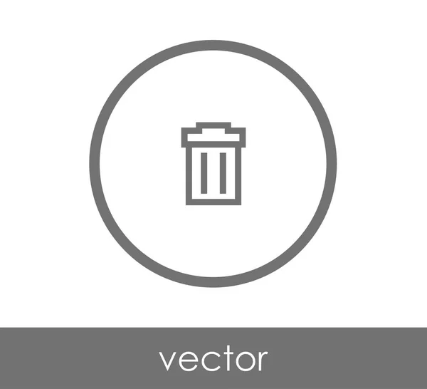 Icono cubo de basura — Vector de stock