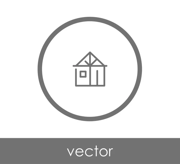 Domů stavební ikona — Stockový vektor