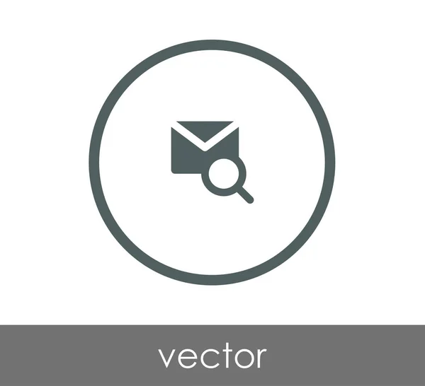Icono de correo electrónico de búsqueda — Vector de stock