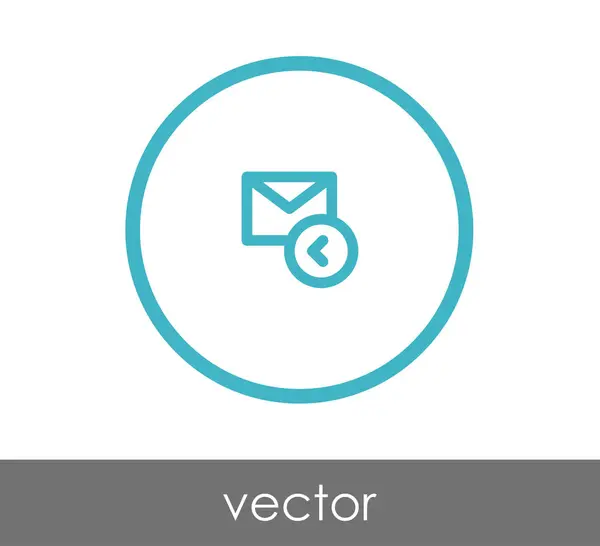 Antwoord e-mailpictogram — Stockvector