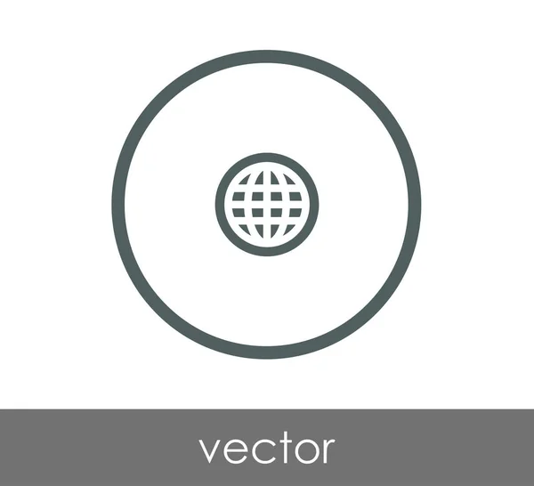 Icono web de tierra — Vector de stock