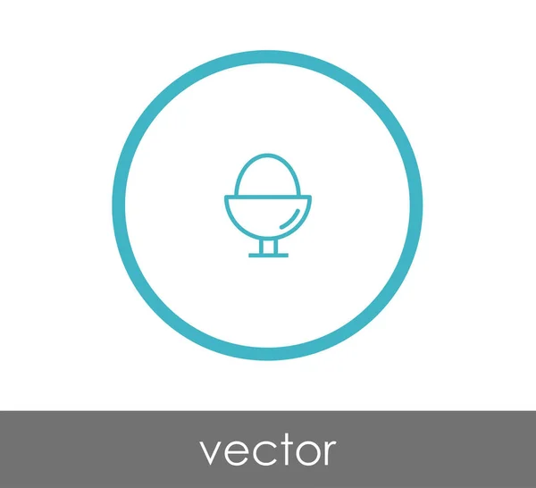 Płaskie ikona jajko — Wektor stockowy