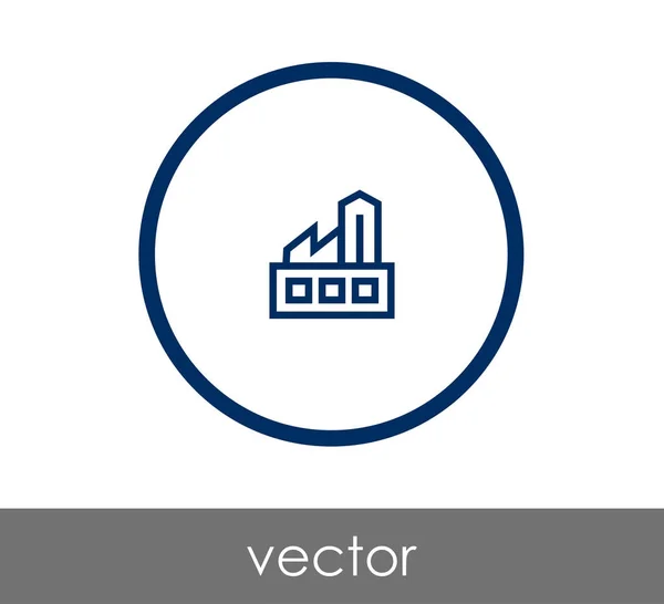 Factory flat icon — Stock Vector