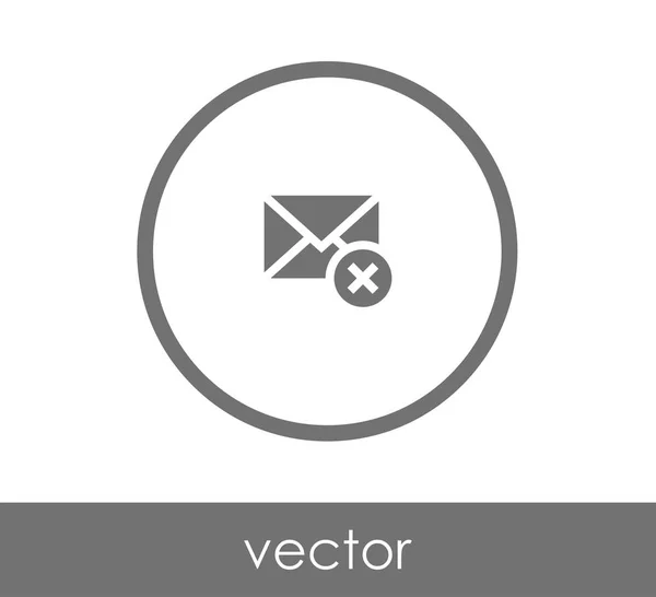 Eliminar icono de correo electrónico — Vector de stock