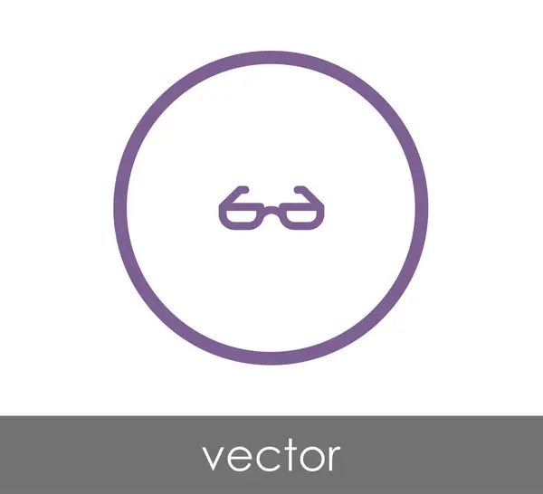 Gafas graduadas icono plano — Vector de stock