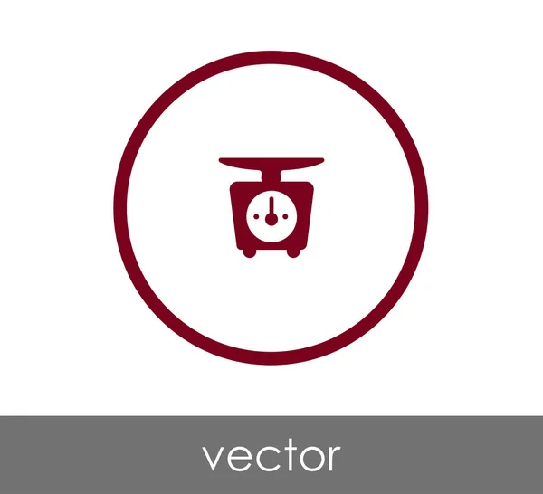 Mat skala ikonen — Stock vektor