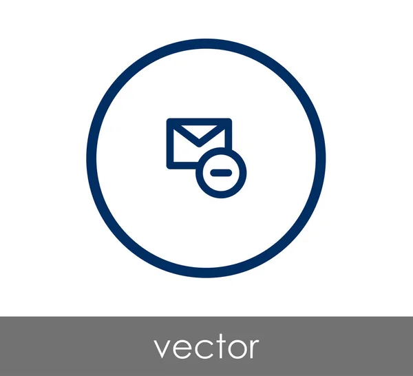 Eliminar icono de correo electrónico — Vector de stock