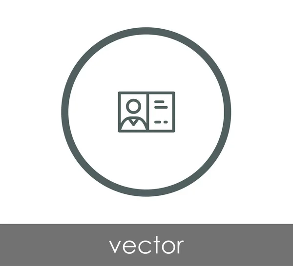 Icono de tarjeta de identificación — Vector de stock