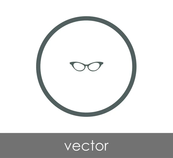 Gafas graduadas icono plano — Vector de stock