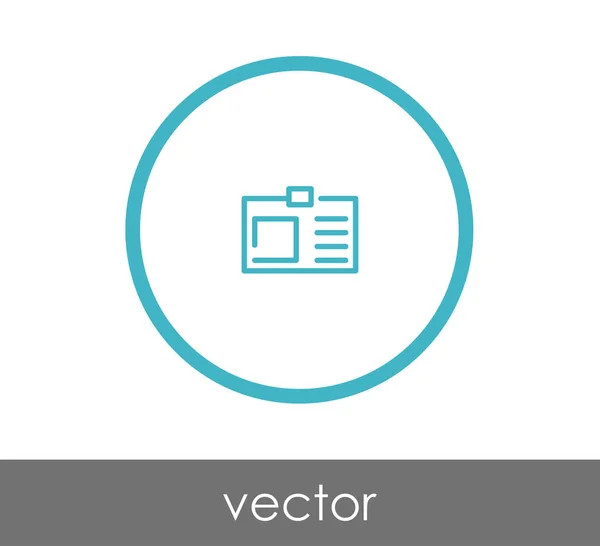 Icono de tarjeta de identificación — Vector de stock