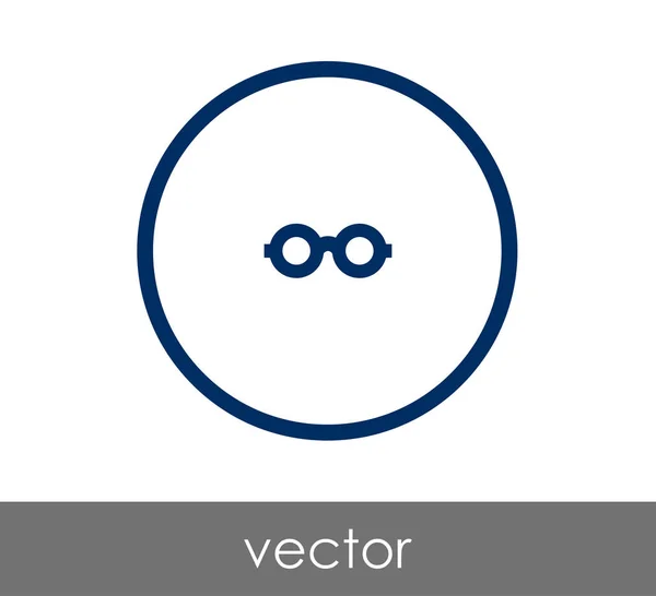 Ikon rata kacamata mata - Stok Vektor