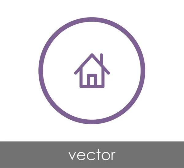 Icono del edificio de casa — Vector de stock