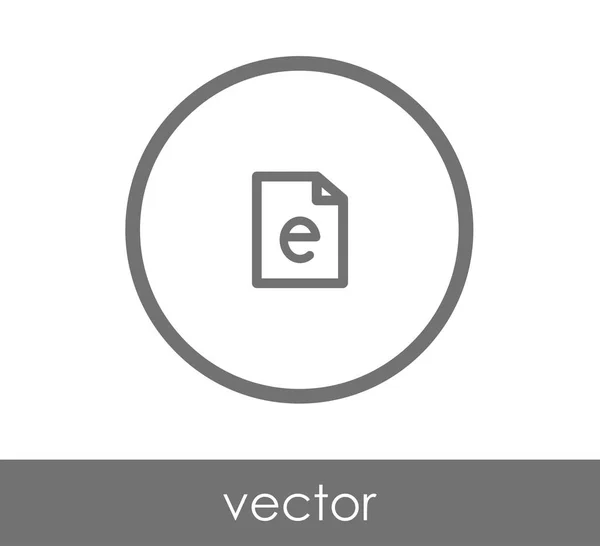 Documento icono plano — Vector de stock