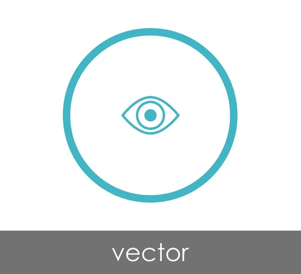 Icono plano de ojo — Vector de stock