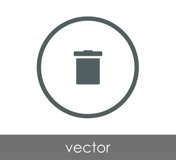 Icono cubo de basura — Vector de stock