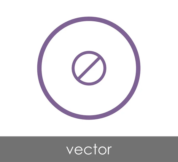Icône de cercle de signe interdit — Image vectorielle