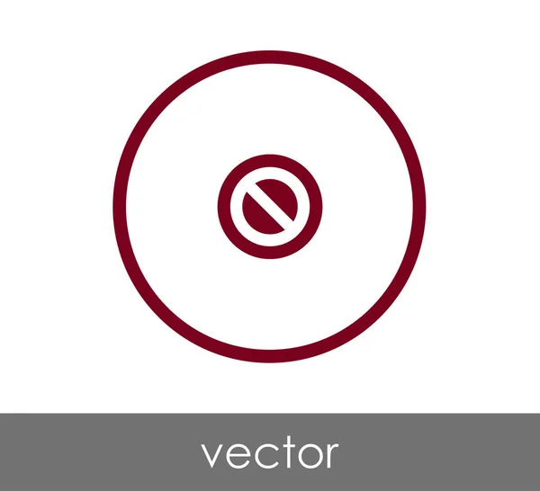 Segno proibito cerchio icona — Vettoriale Stock