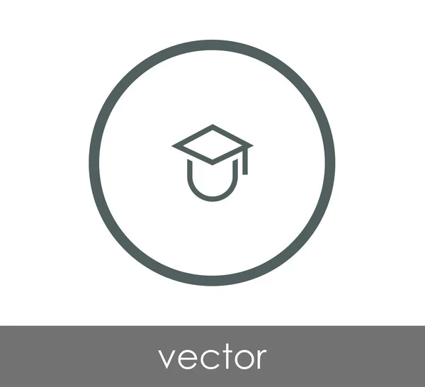 Graduation cap icon — Stock Vector