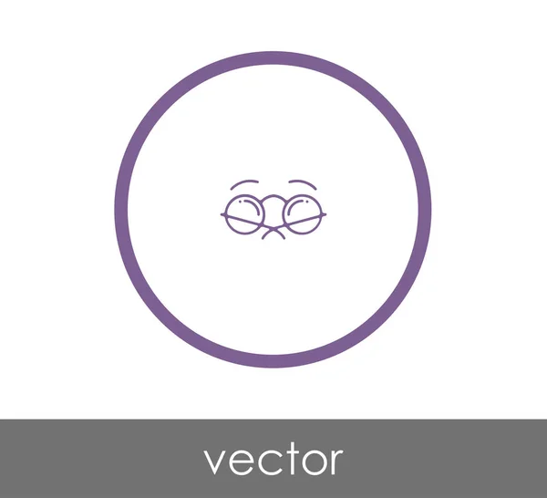 Eyeglasses flat icon — Stock Vector