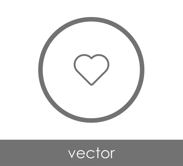 Simple icono del corazón — Vector de stock