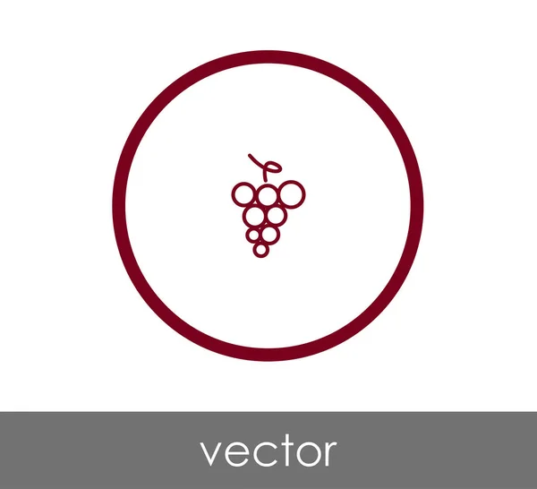 Icono de racimo de uvas — Vector de stock