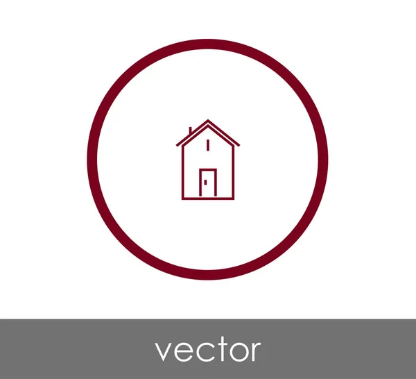 Icono del edificio de casa — Vector de stock