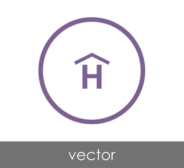 Icono del signo del hotel — Vector de stock