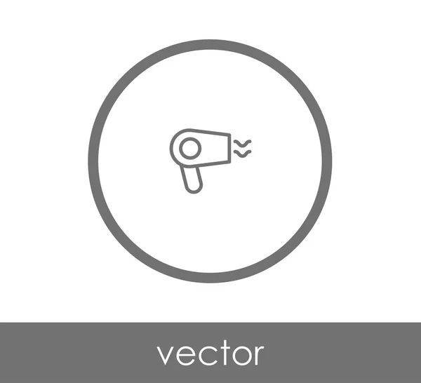 Secador de pelo silueta icono — Vector de stock