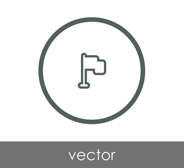 Bandera icono web — Vector de stock