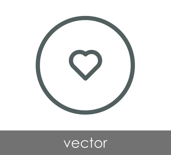 Simple icono del corazón — Vector de stock