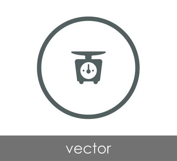 Icono de escala de alimentos — Vector de stock