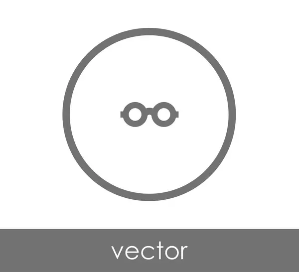 Gafas graduadas icono plano — Vector de stock