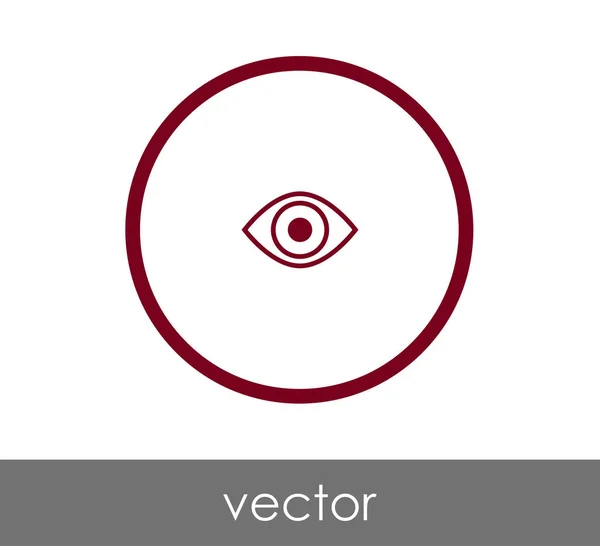 Icono plano de ojo — Vector de stock