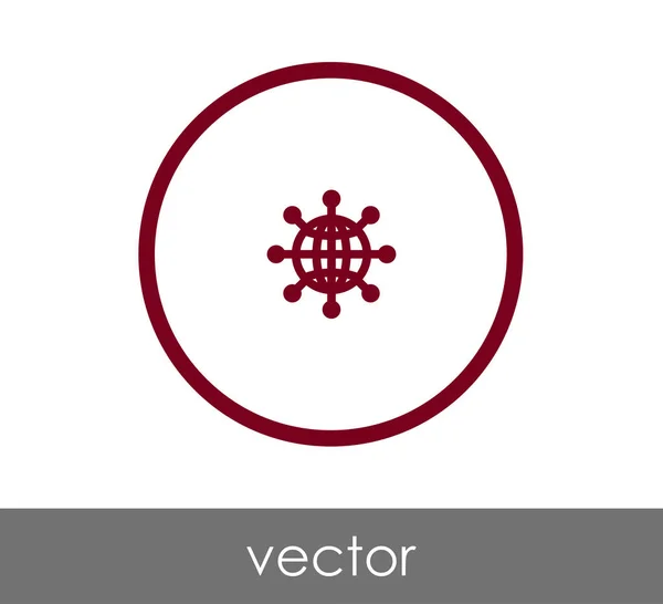 Icono web de tierra — Vector de stock