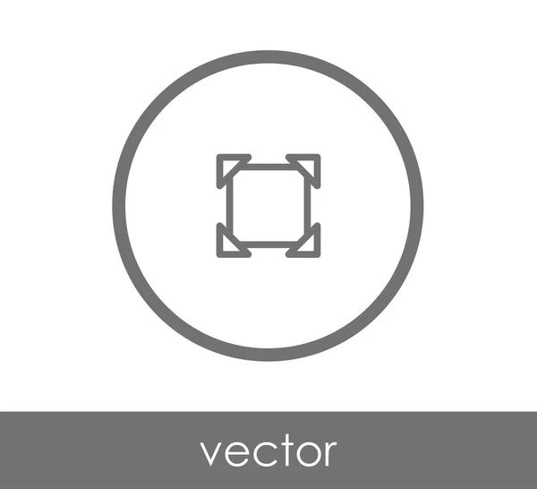 Значок полного круга экрана — стоковый вектор