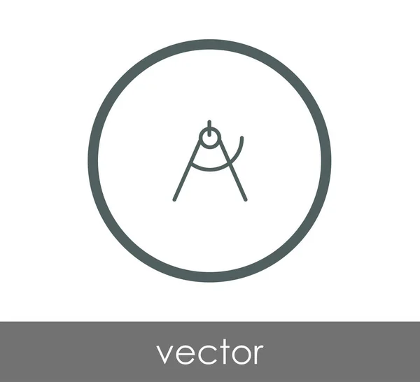 Tekening kompas pictogram — Stockvector