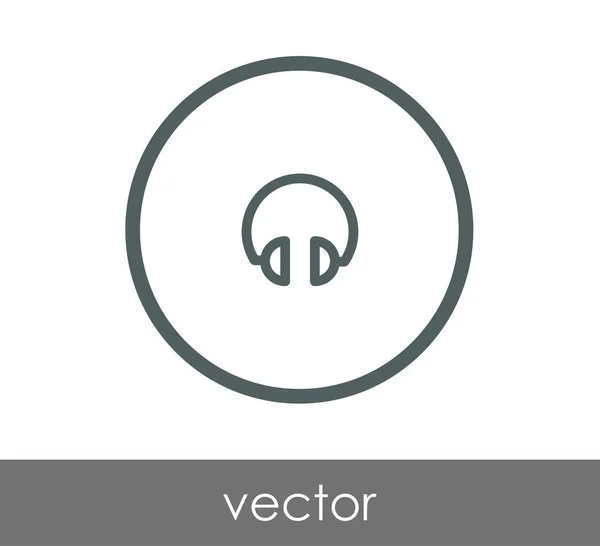 Eenvoudige hoofdtelefoon-pictogram — Stockvector