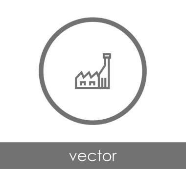 Fabrika düz simgesi