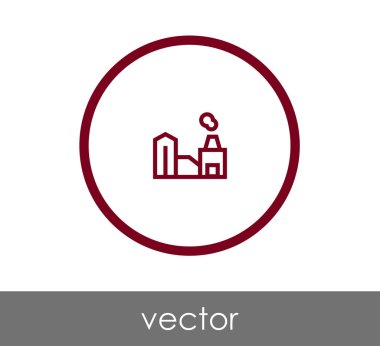 Fabrika düz simgesi