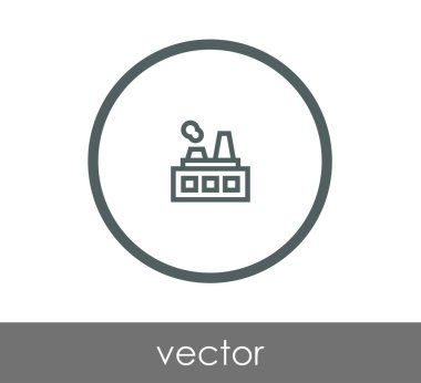 Fabrika düz simgesi