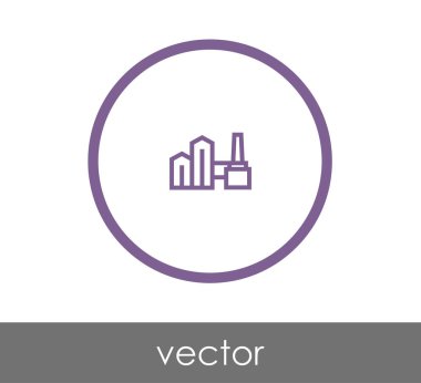 Fabrika düz simgesi