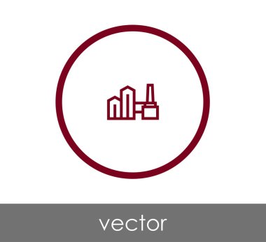 Fabrika düz simgesi